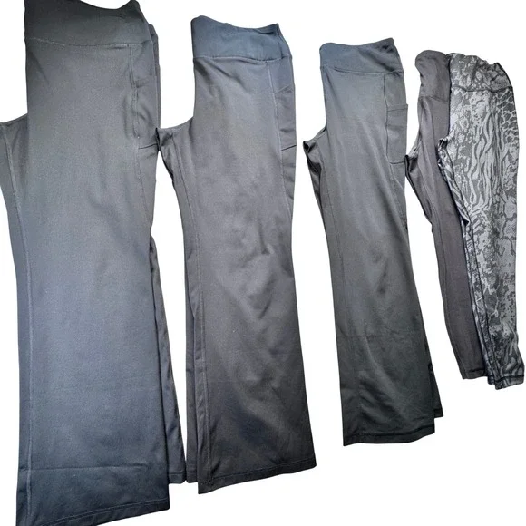 Zelos Womens Plus Size 2X Activewear Bundle 2 Leggings 3 Straight Leg Yoga Pants - Picture 4 of 8